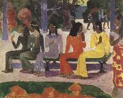 Paul Gauguin ta matete(we shall not go to the market today oil painting reproduction
